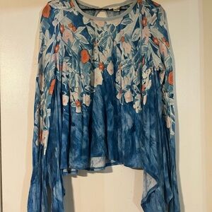 Anthropologie Meadow Rue Women’s Linen Cotton Floral Blouse M